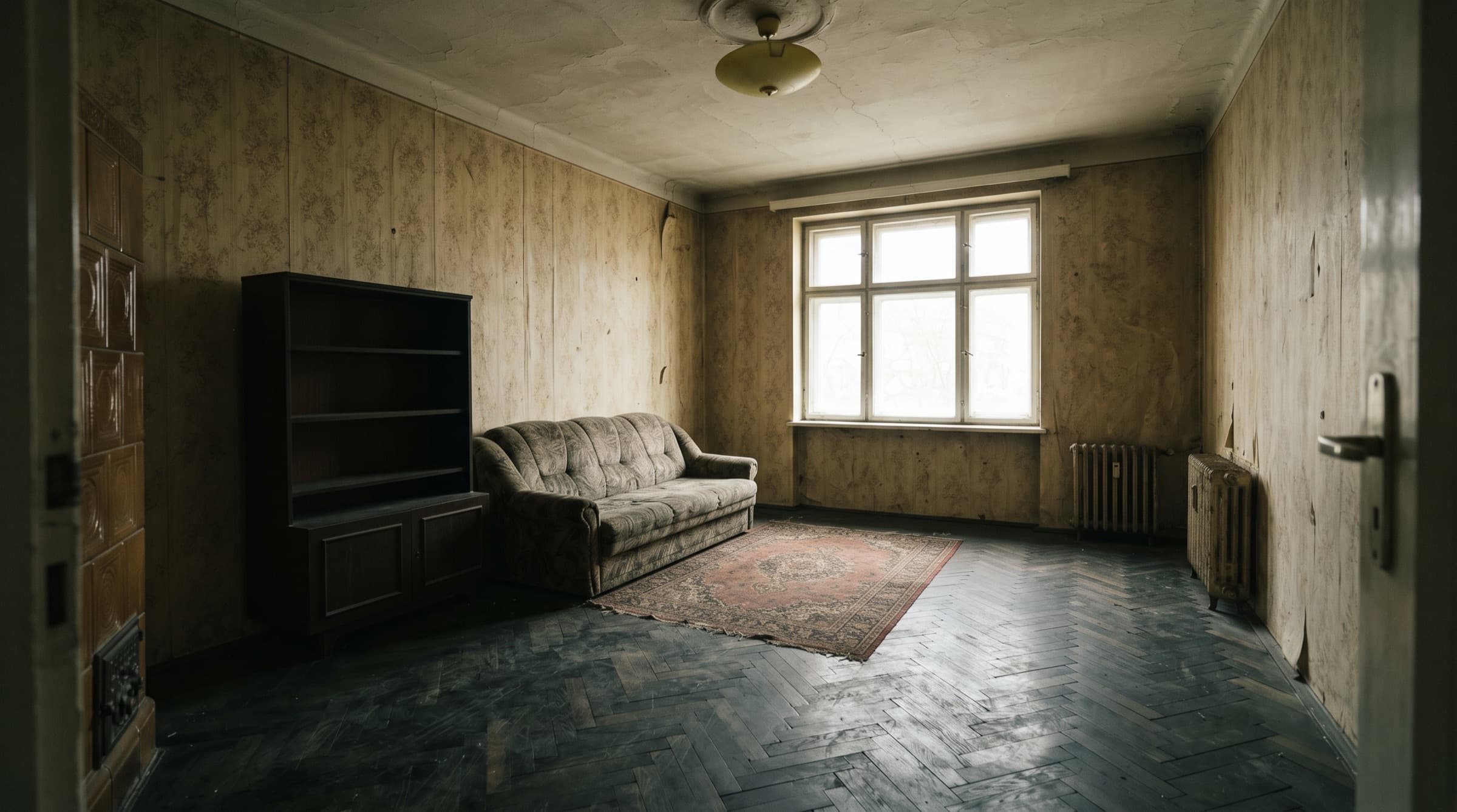 Wohnzimmer im Altbau (Vorher)